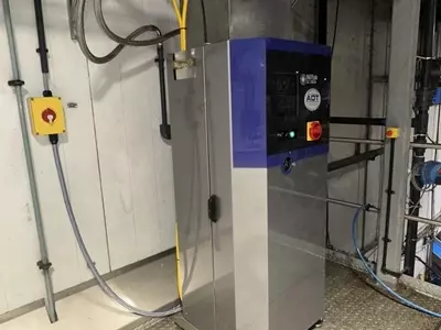 Reconditioned Delta booster pressure washer installed in a food processing factory in Measham with upgraded water supply system.